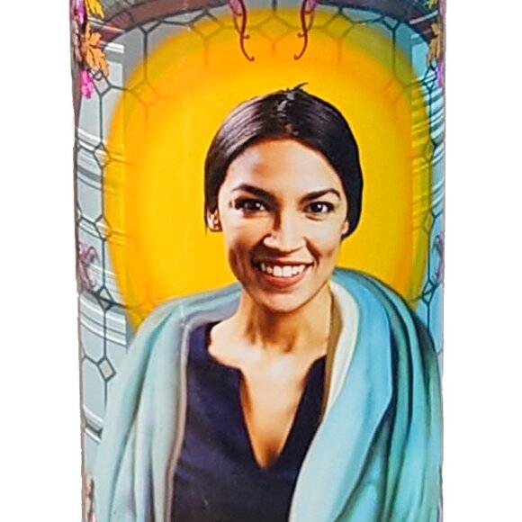 NWT: AOC/Alexandria Ocasio-Cortez Votive Candle - Unused/Unlit - Picture 3 of 4